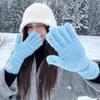 Теплые зимние плюшевые перчатки норковый флис бархатные варежки корейские перчатки для сенсорного экрана зимние аксессуары