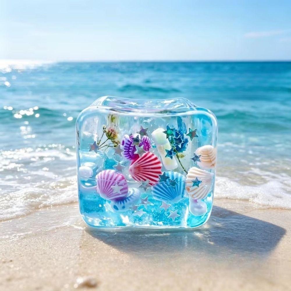 Reusable Ocean Sensory Fidget Toy Island Theme Slow Rise Squishy Toys Pinch Cube Gift Kids Toy