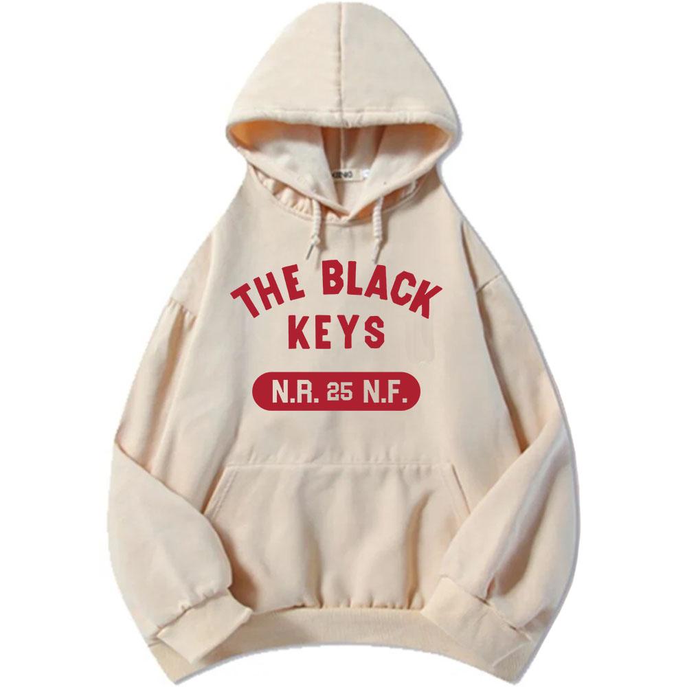 The Black Keys NRNF Худи с длинным рукавом Флис Мужская толстовка с капюшоном Повседневная Унисекс Уличная одежда Тяжелый Ментальный Стиль Пуловер