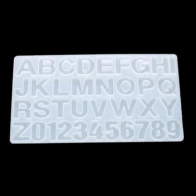 Прозрачная силиконовая форма для букв Форма для букв и цифр Формы из эпоксидной смолы для DIY ювелирных изделий Ремесло из смолы с сухоцветами Инструмент