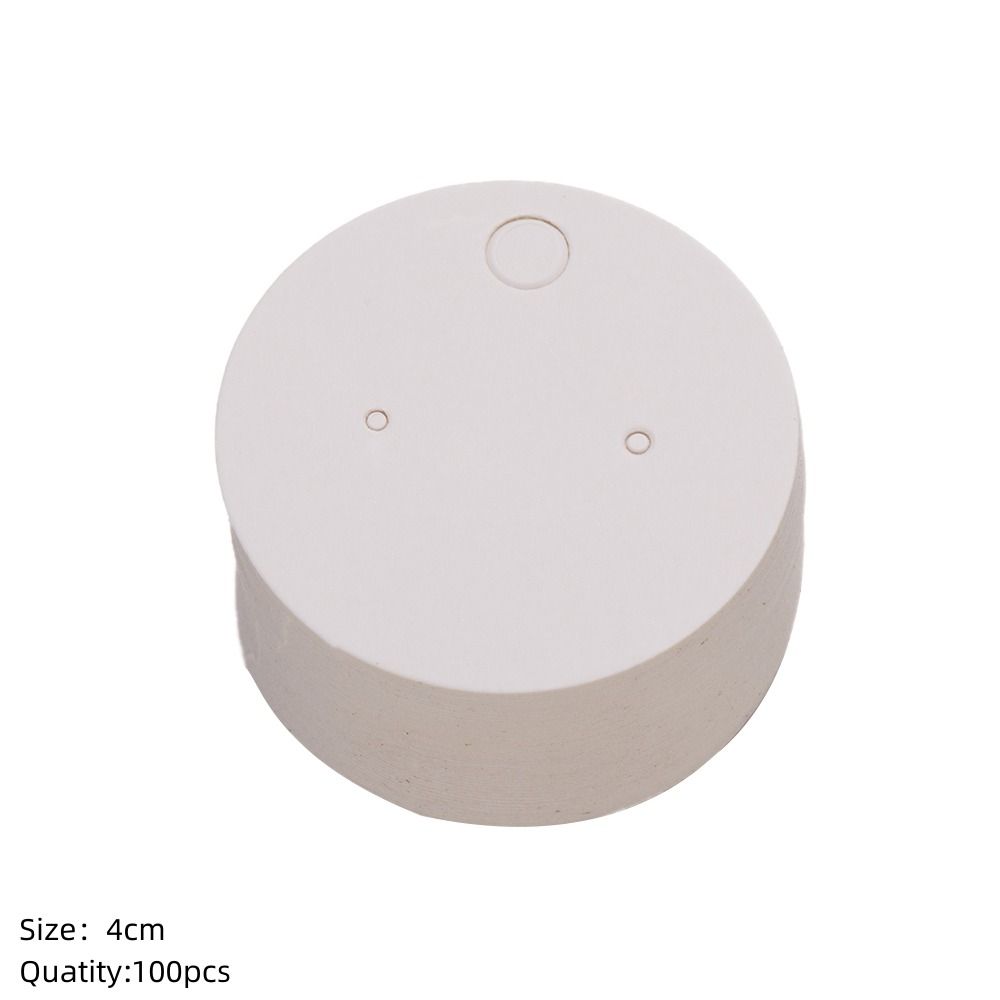 100 шт. Бирки из крафт-бумаги Пустые демонстрационные бумажные серьги-гвоздики Подвесные картонные