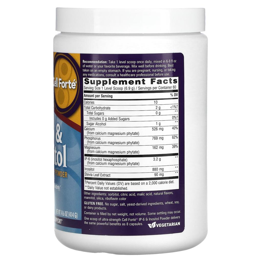 Nature's Way, Cell Forté, IP-6 & Inositol, Ultra Strength Powder, Citrus, 14.6 oz (414 g)