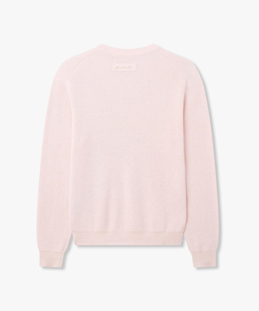 MAN ON THE BOON Linen Blend Crewneck Knit Pullover_Pink 4716113010