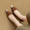 Fashion French Temperament High Heels Women's 2025 Spring New Shallow Single Shoe Leopard Print