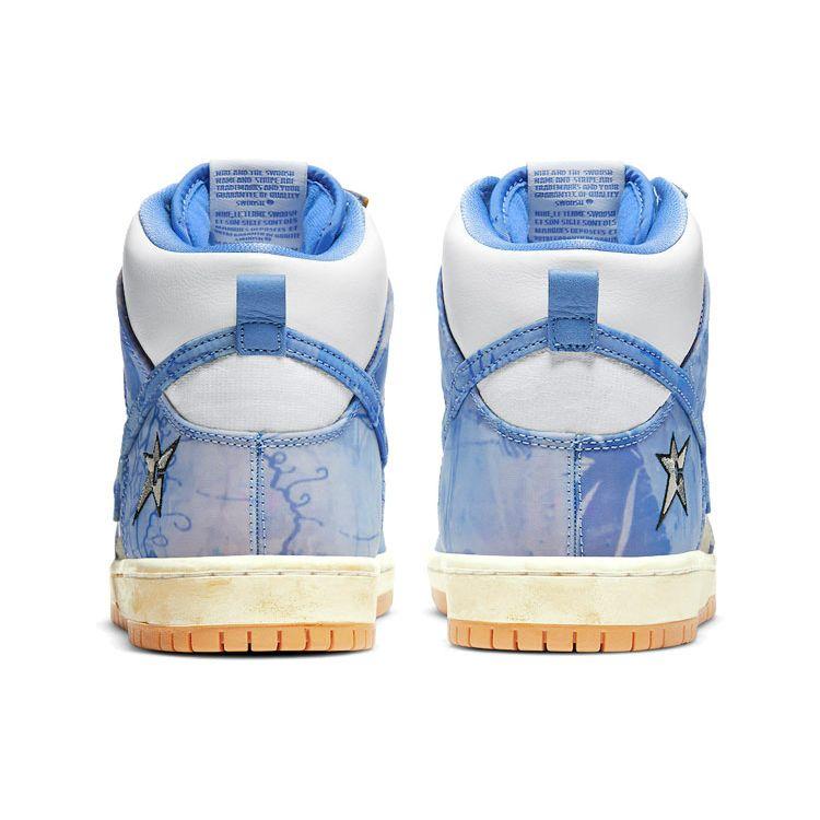 Кроссовки унисекс Carpet Company x Nike Dunk High SB Синий Белый Темно-серный CV1677-100