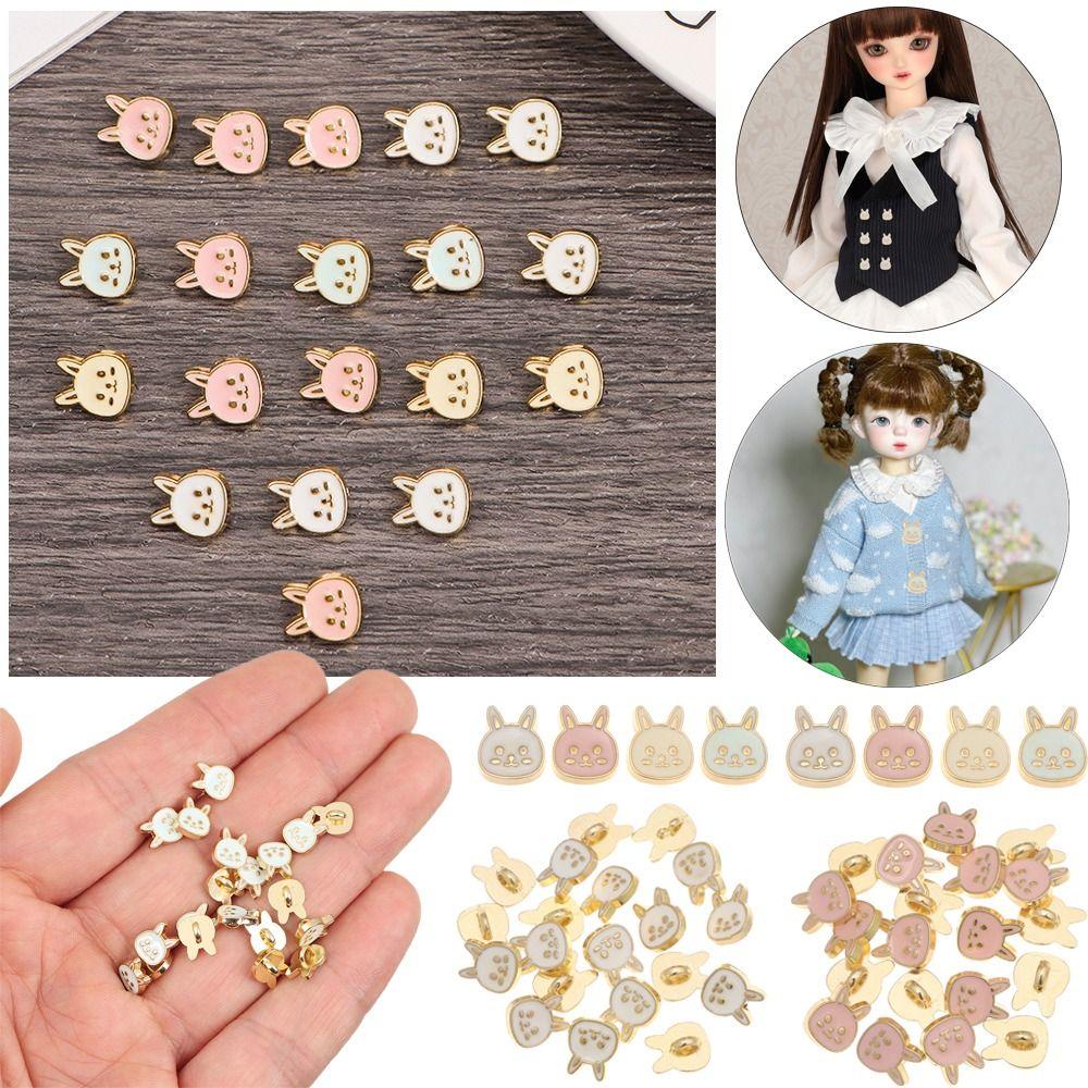 Sewing Accessories Ultra-small Buckle Doll Rabbit Buttons Doll Belt Buckles 1/6 Dolls Clothing