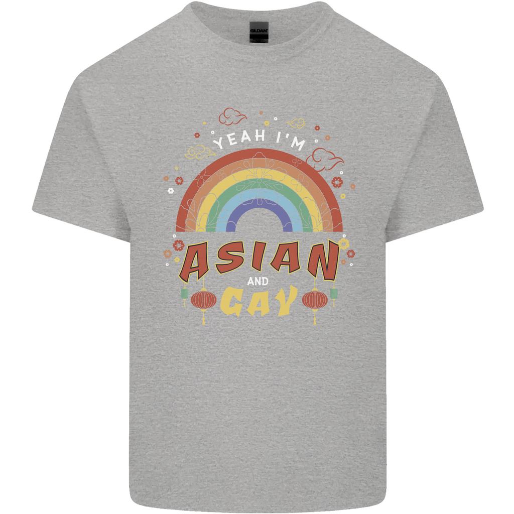 Asian and Gay Funny Gaysian LGBT Pride Unisexs Light Cotton TShirt