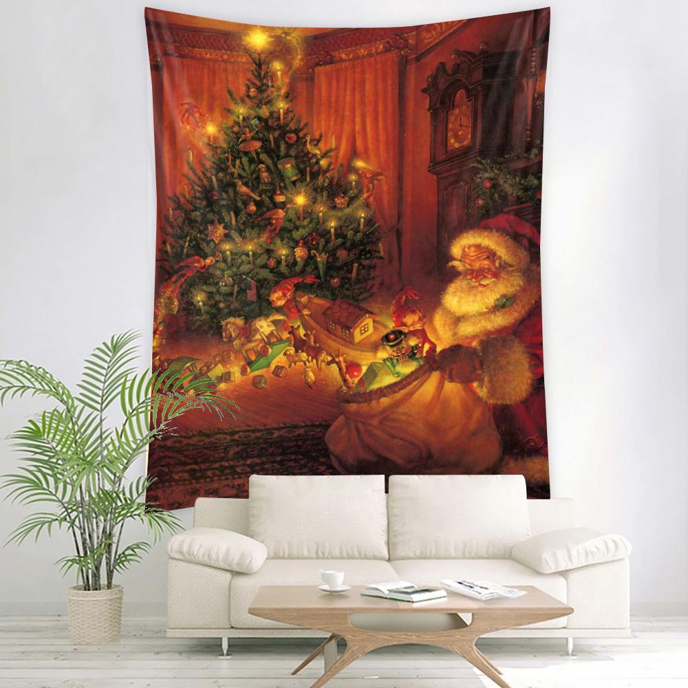 Санта-Клаус фоновое украшение гобелен Рождественская вечеринка украшение гобелен Рождественское украшение для дома назад гобелен гобелен