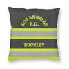 Buckley Los Angeles F.D. 9-1-1 Square Pillowcase Polyester Linen Velvet Creative Zip Decor Home Cushion Cover