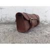 Leather Bag Motorcycle Pouch Brown Saddle Buffalo Leather Bag Bike Small Tool Bag Front Fork Handlebar Leather Saddlebag Pouch