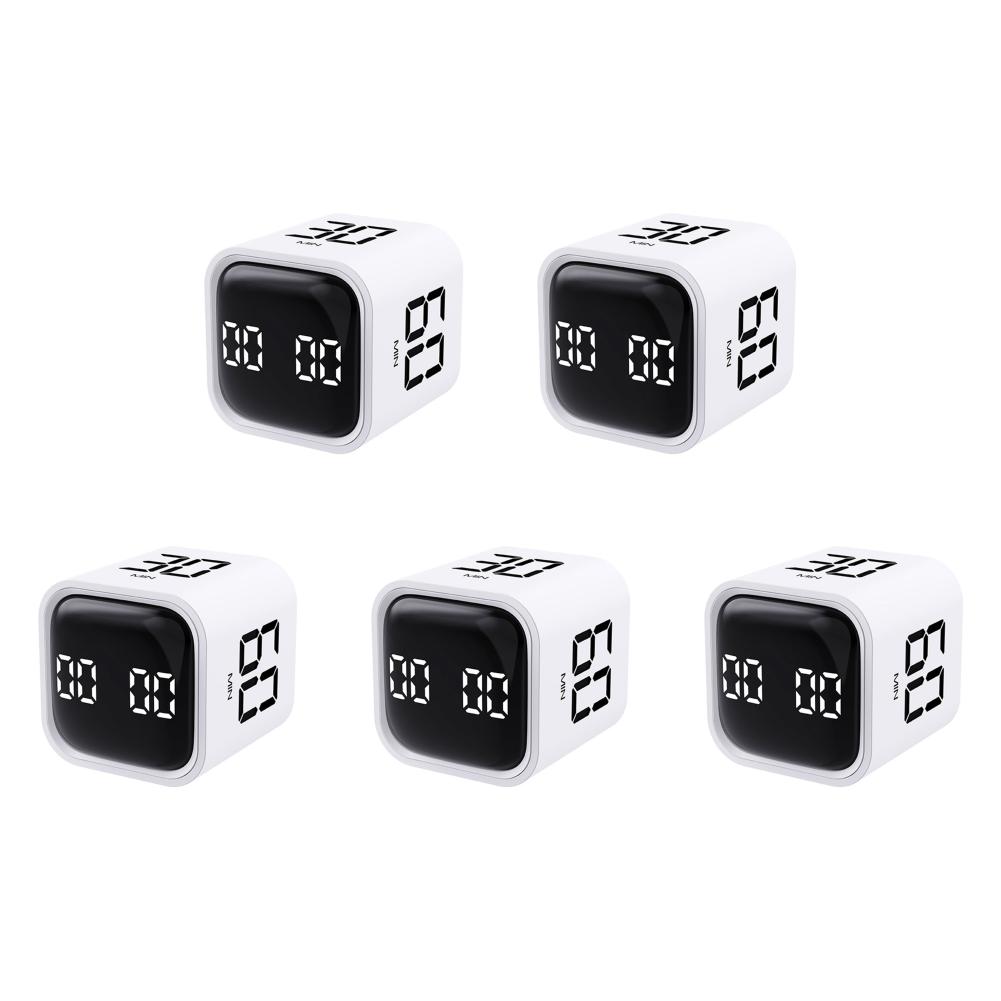 Таймер для приготовления кубиков на 5/10/30/60 минут и пользовательский таймер обратного отсчета для кухни (белый)