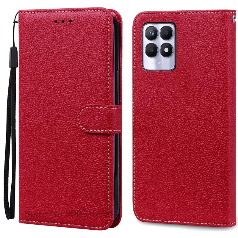 Case For Realme 8i Case Soft Silicone Wallet Flip Leather Case For Realme 8i Phone Case Realme 8 I Cover Coque Fundas