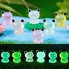 Micro Landscape Mini Glow Frogs Cute Garden Frogs Miniatures Luminous Frog Ornaments  Outdoor
