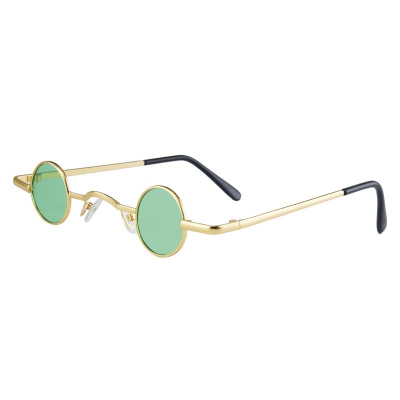 Солнцезащитные очки в маленькой оправе, маленькие круглые очки Prince, цветные мужские и женские свадебные очки из металла