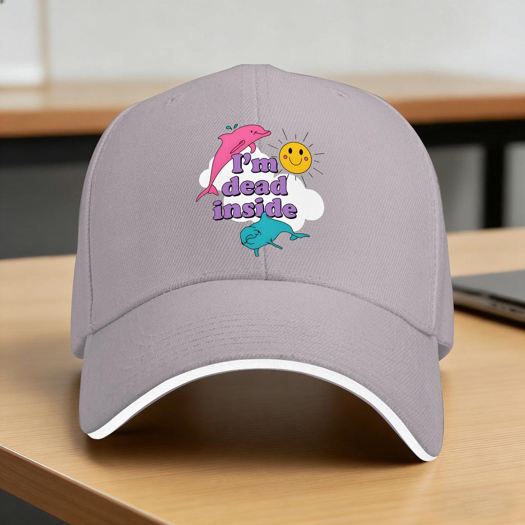 Summer Im Dead Inside Baseball Cap Running Hippie Casual Print Sun Hip Hop Hats Women Unisex Wholesale Baseball Caps