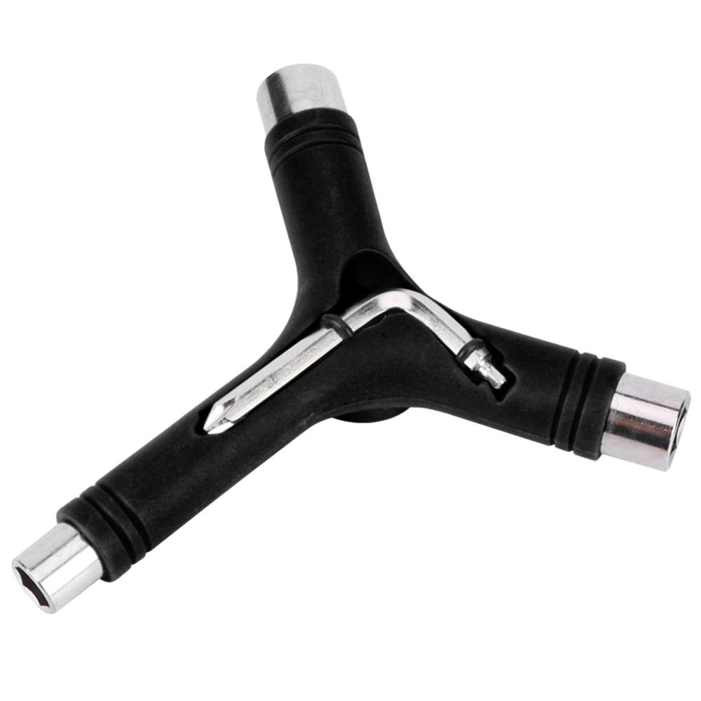 2PCS Y Type Skateboard Wrench Five Functions Longboard Wrench Durable Skate Wrench For Longboard