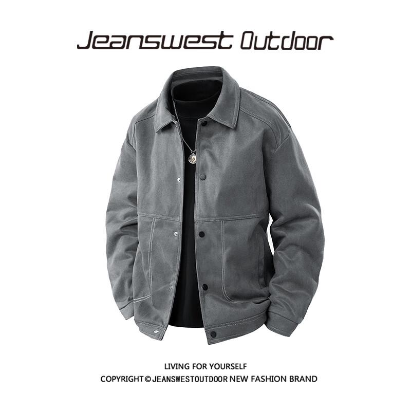 Jeanswest Men's Loose Fit Casual Outdoor Jacket