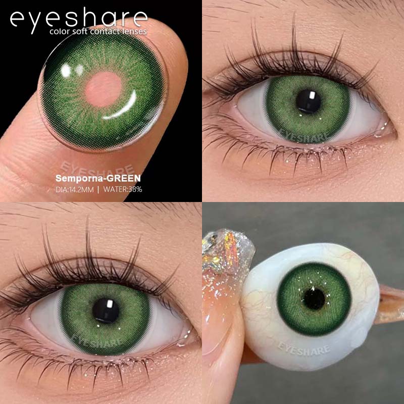 Eyeshare Colored Contact Lenses Blue Contact Lenses Red Fashion Lenses Green Eyeglass Lenses Brown Natural Eyeglass Lenses 1 Pair