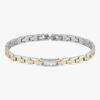 Trendy Non-Fading Stainless Steel Magnetic Bracelet for Men - 18K Gold Plated Adjustable Watch Band Chain Style Bracelet