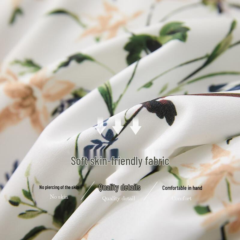 Женское платье А-силуэта с длинным рукавом и принтом