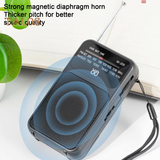 Mini Portable Radio User-friendly Design Easy To Carry Battery Powered AM/FM Small Radio with LED Flashlight