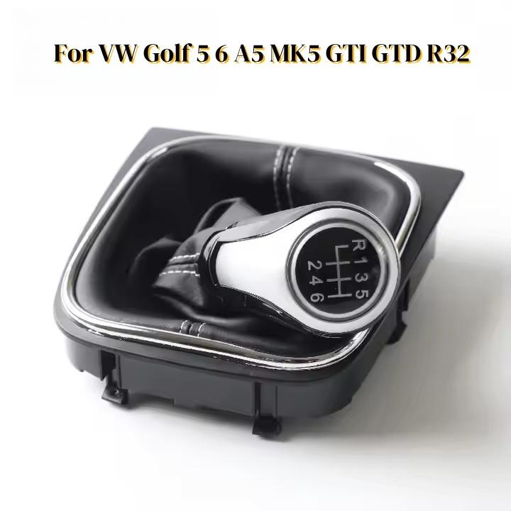 For VW Golf 5 Golf 6 A5 MK5 MK6 GTI GTD R32 Scirocco MT 5 6 Speed Gear Shift Knob Boot Cover Gaiter Boot Leather Cover Case