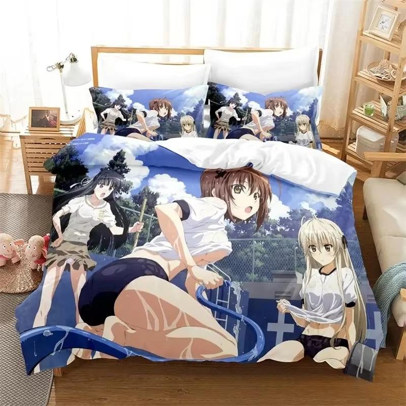 Комплект постельного белья Anime Yosuga No Sora, пододеяльник, одеяло, комплект постельного белья, наволочка, размер King Queen Twin для мальчиков и девочек для взрослых