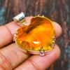 Цитрин, драгоценный камень, подвеска из твердого серебра 925 пробы ручной работы на День Благодарения