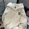 Осень-Зима 2025 Мужской Худи с Капюшоном Guochao с Принтом Свободный Худи Парный Женский Флисовый Утепленный Универсальная Куртка