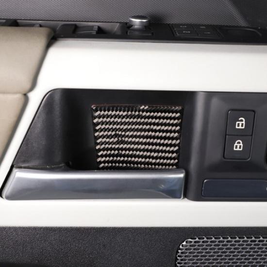 Carbon Fiber Inner Door Bowl Trim Sticker For Land Rover Defender 90 110 20-24