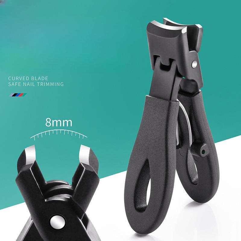 Открывающийся кусачки для ногтей Anti-Splash с большой челюстью, толстые, жесткие, специальные кусачки для ногтей из нержавеющей стали, триммер для пальцев ног
