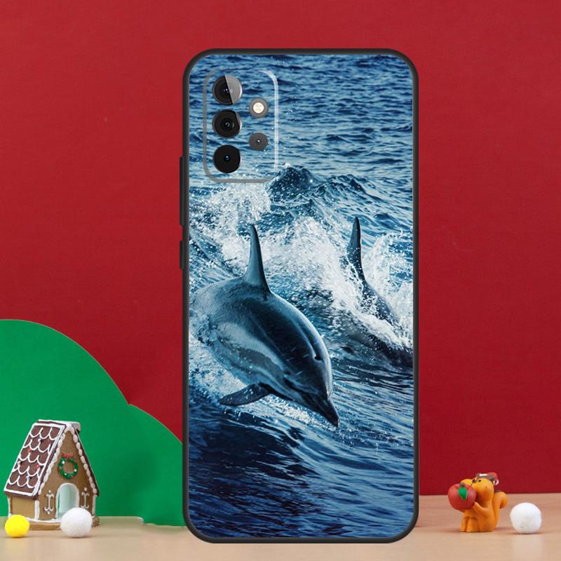 Cute Dolphin Ocean Case For Samsung Galaxy A17 A06 A16 A56 A36 A54 A34 A14 A52 A32 A13 A23 A33 A53 A15 A35 A55