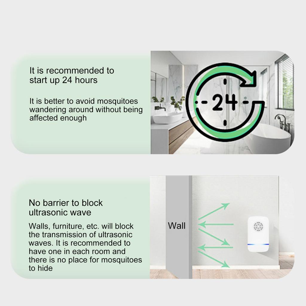 Ультразвуковой репеллент от комаров, отпугиватель мышей, крыс, вредителей, насекомых, устройство для отпугивания, подключение к комнатным вредителям