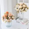 Simulation Flower Practical Realistic Looking Faux Silk Cloth Artificial Hydrangea Flower Nordic Style Simulation Lila Flower Wedding Bridal