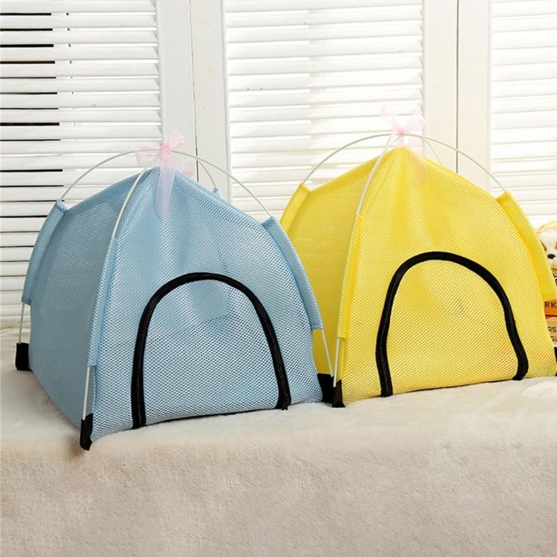 Простой летний вигвам для домика для питомца, комнатная палатка-вигвам для мелких животных, складное укрытие, мебель для питомца