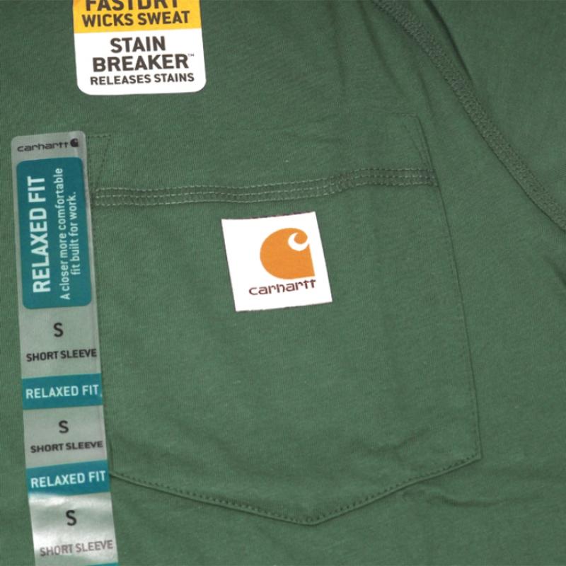carhartt 100410 Force Cotton Del Monte Pocket Футболка с коротким рукавом Moss 6016 6016