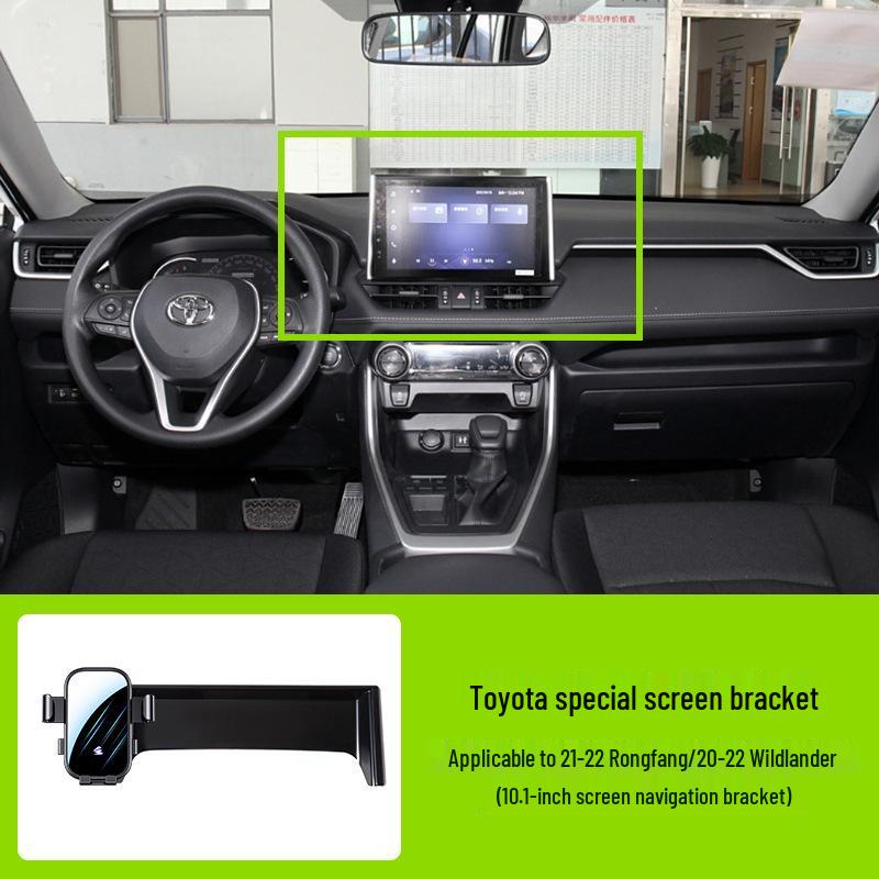 Держатель для телефона на экран автомобиля Toyota - Горизонтальное зеркало с бесшумным креплением для навигации