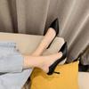 Fashion Pumps Women Shoes Soft Leather Solid Color Single Shoes for Womens  New Pointed Bare Color High Heels Womens Tacones Mujer