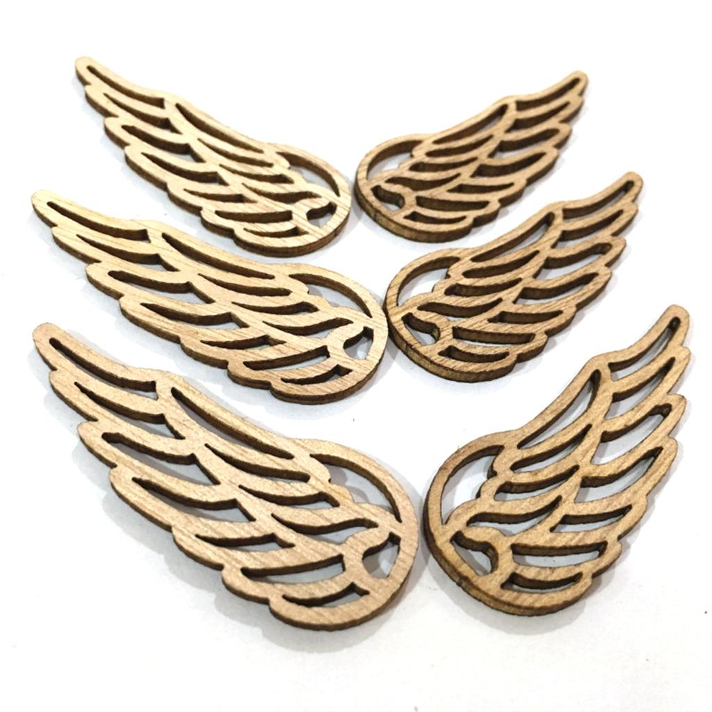 Винтажные украшения, натуральный DIY ремесло, граффити, орнамент, крылья ангела, деревянная фишка, кулон