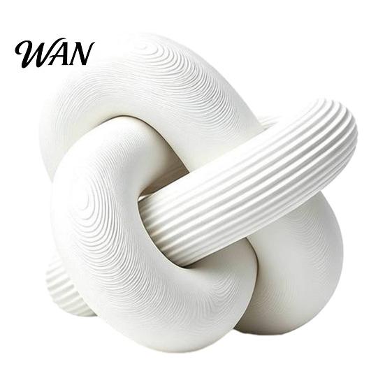 Tabletop Display Props 3D Printed Knot Figurine, Abstract Geometric Sculpture, Modern Minimalist Artistic Space Enhancements Desktop Ornaments