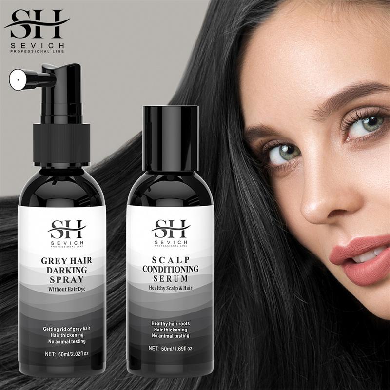 Натурально седые белые волосы обратный спрей имбирь восстанавливающая сыворотка для кожи головы без раздражения краска для волос затемнение для покрытия седых белых волос