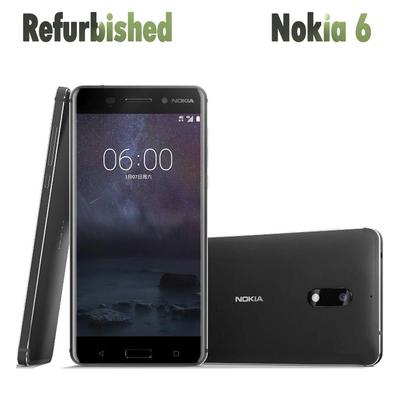 Восстановленный Разблокированный Оригинальный Nokia 6 4G Android 5,5 дюйма 4 ГБ ОЗУ 64 ГБ 16 МП Восьмиядерный Отпечаток пальца Мобильный телефон с двумя SIM-картами
