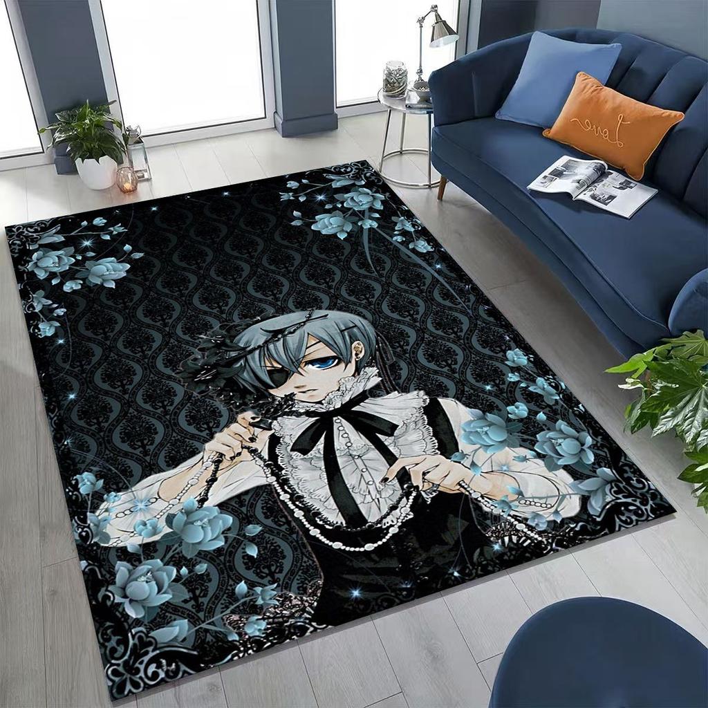Аниме Темный дворецкий Себастьян Сиэль Мультяшный Мультяшный Ковер для Спальни Гостиной Дивана Дома Декор Придверный коврик, Детский Нескользящий Коврик для Пола