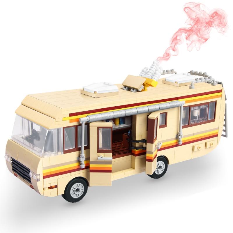Breaking Bad Greenlight Bus Model Building Blocks Brick Puzzle Toys for Boys Birthday Gift Set