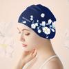 Rose Flower Silicone Swimming Cap Long Hair Swimming Hat Swimming Cap  Water Sports
