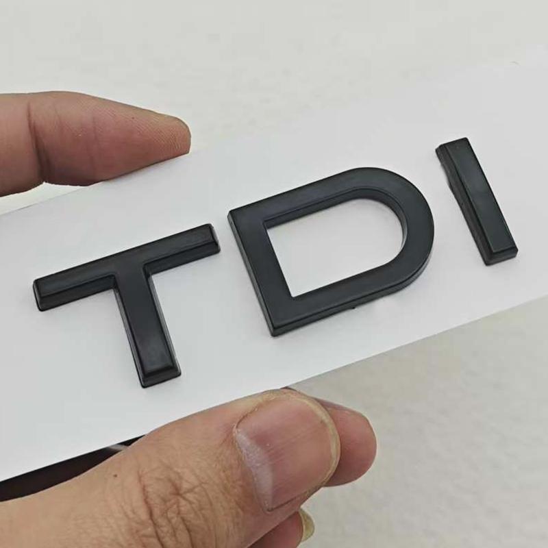 3D ABS Glossy Black 2.4 3.6 3.8 4.2 TDI Letter Emblem for Audi A3 A4 A5 A6 A7 A8 Q3 Q5 Q7 Q8 Rear Trunk Badge Sticker