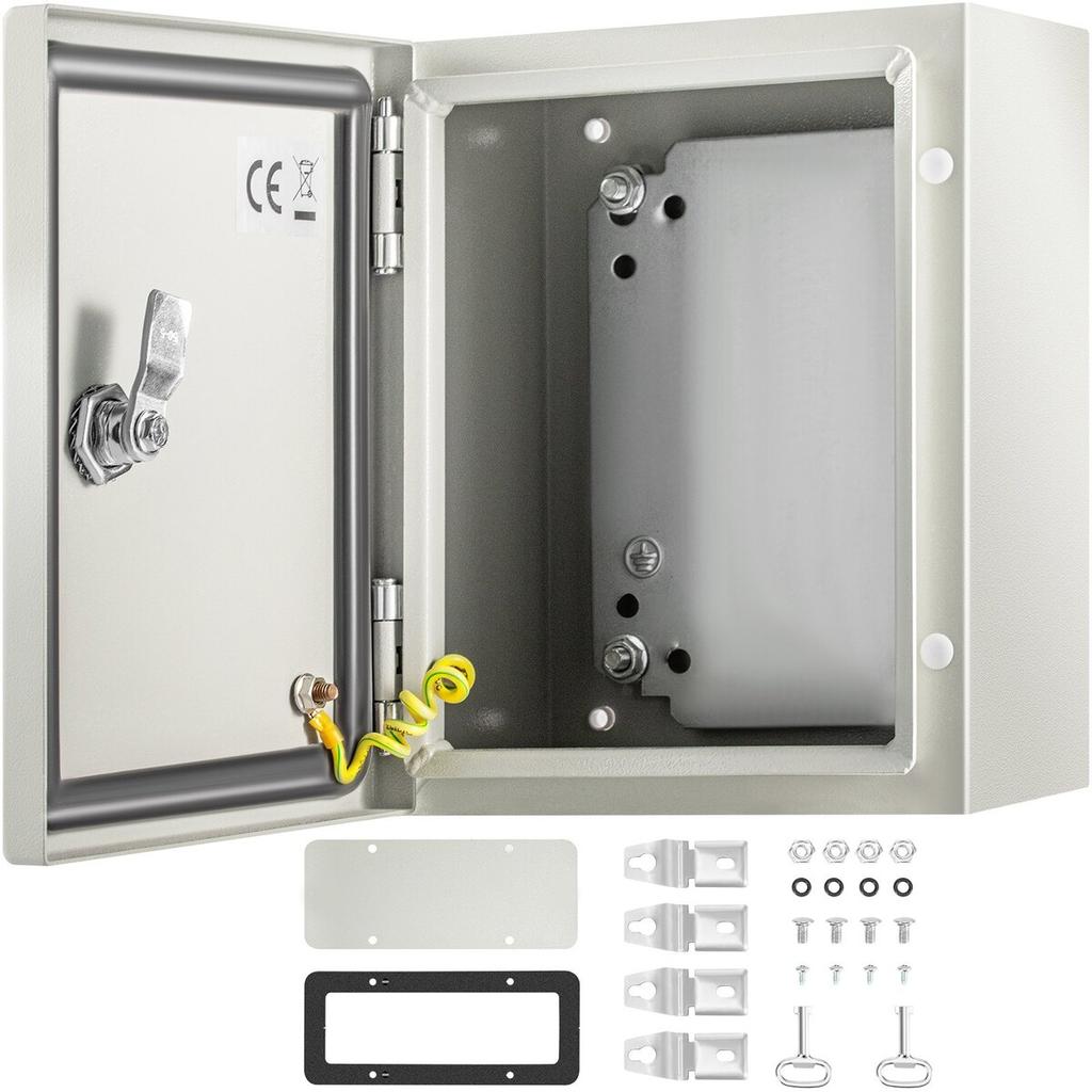NEMA Steel Enclosure, 10 x 8 x 6\'\' NEMA 4X Steel Electrical Box, IP66 Waterproof & Dustproof, Outdoor/Indoor Electrical Junction Box, with Mounting