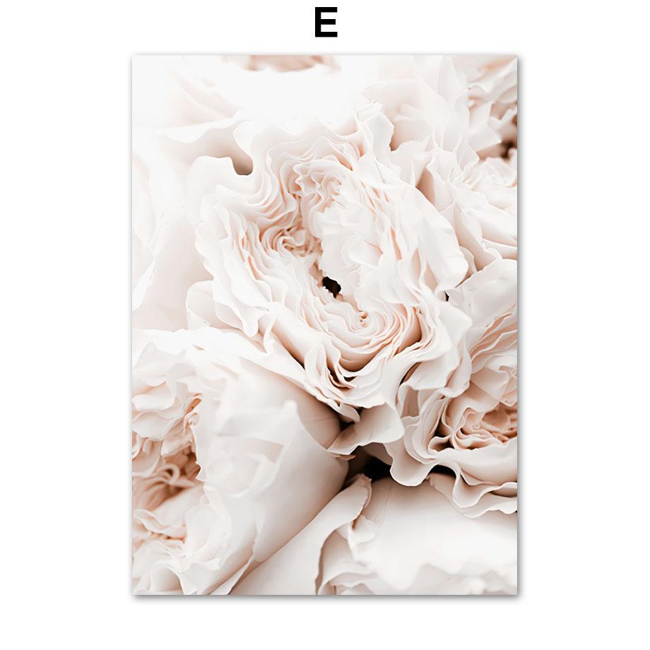 Розовый Блум Пион Роза Георгин Ирис Магнолия Цветок Стены Искусства Принт Холст Картины Скандинавский Плакат Декор Фотографии Для Гостиной