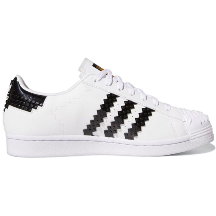 LEGO x adidas Superstar Базовые пластины Унисекс Кроссовки Белый Облачно-белый Основной черный GW5270
