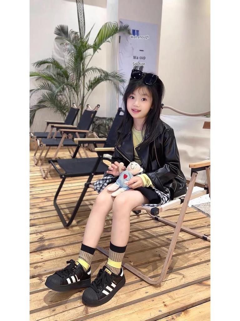 Kids' Shell Toe Lightweight Non-slip Skate Sneakers for Spring/Autumn